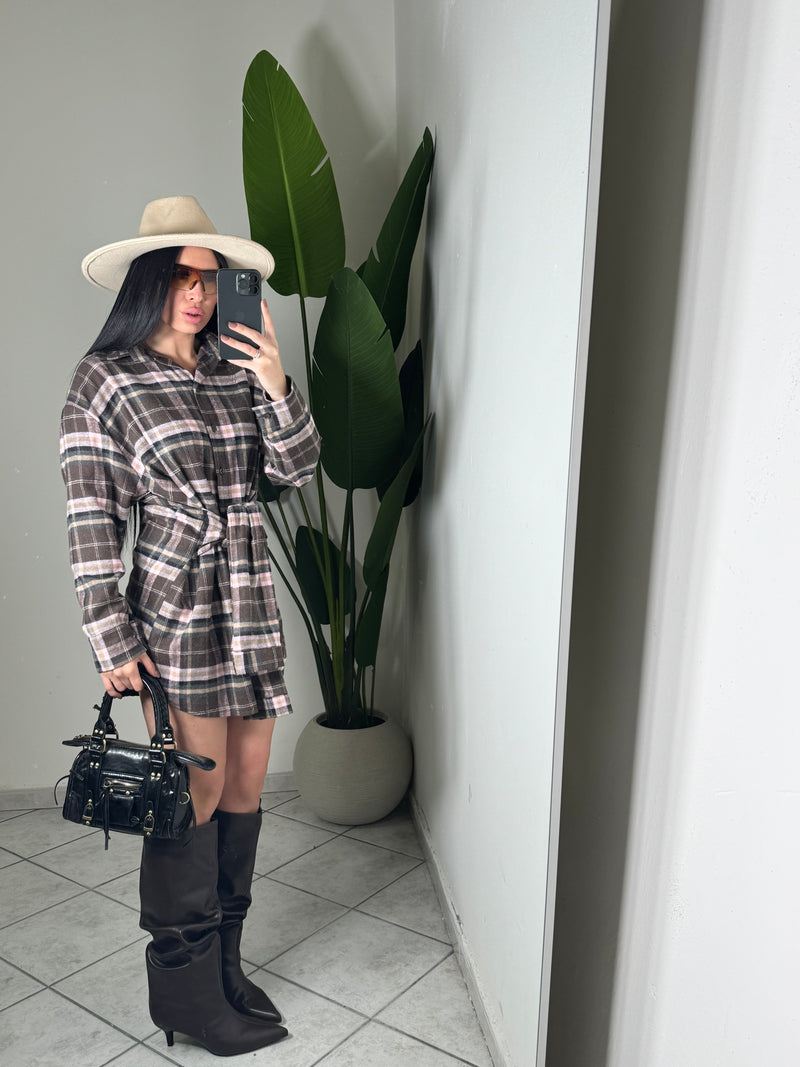 MAXI CAMICIONE FIOCCO✨marrone