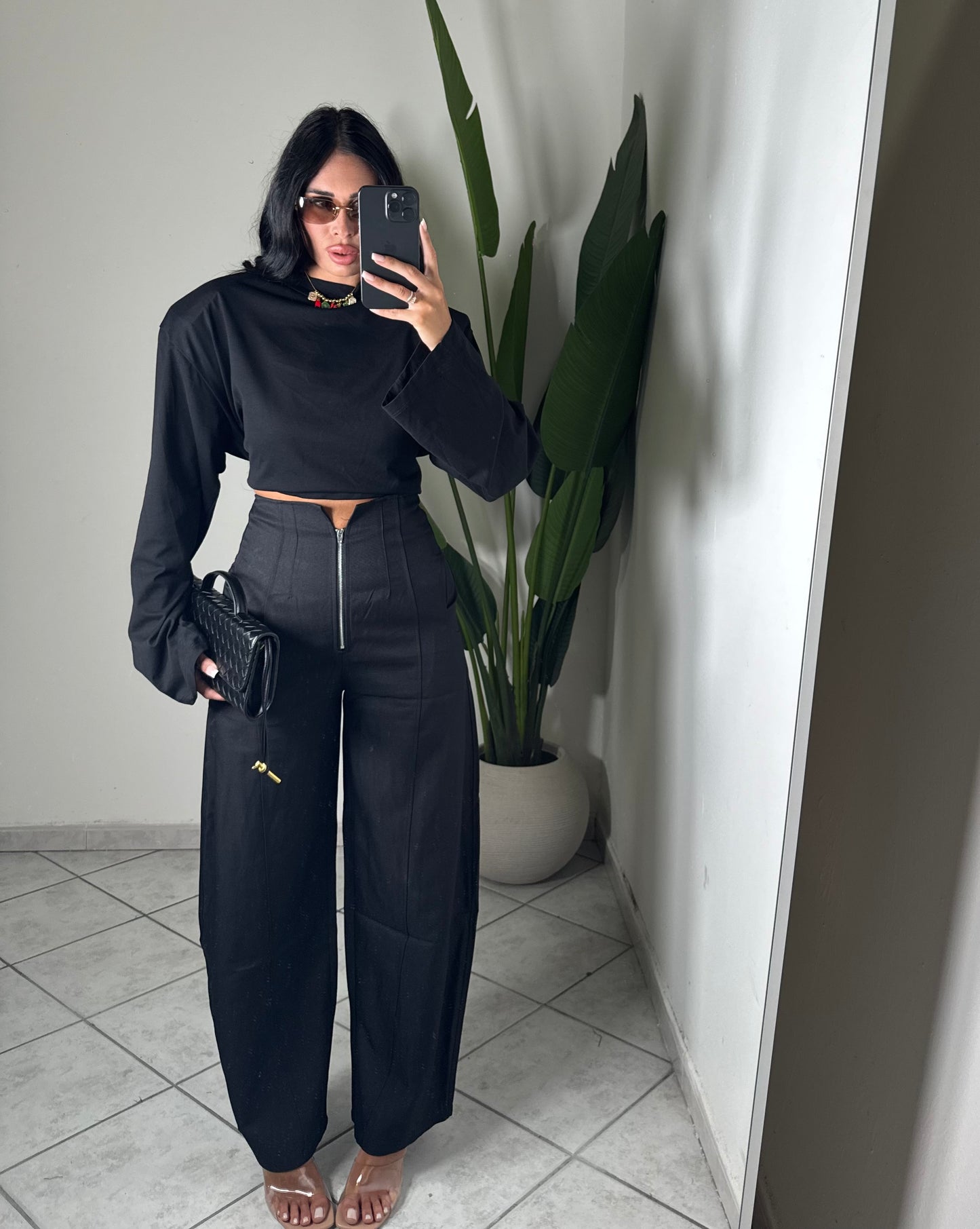 Pantalone zip✨nero