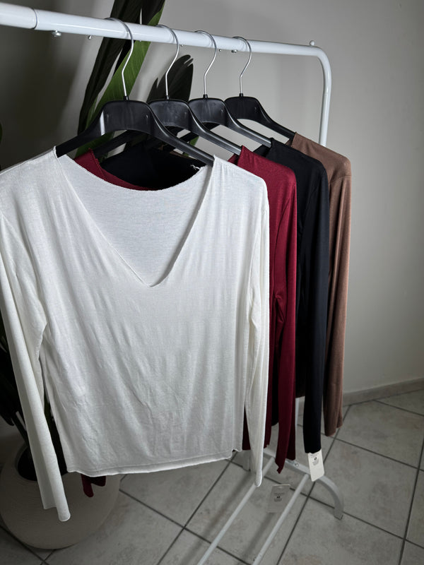 Maglia cotone scollo V✨