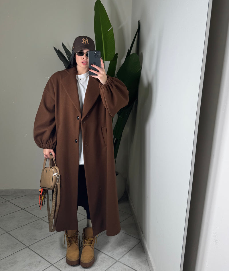 Maxi Coat ballon✨ marrone