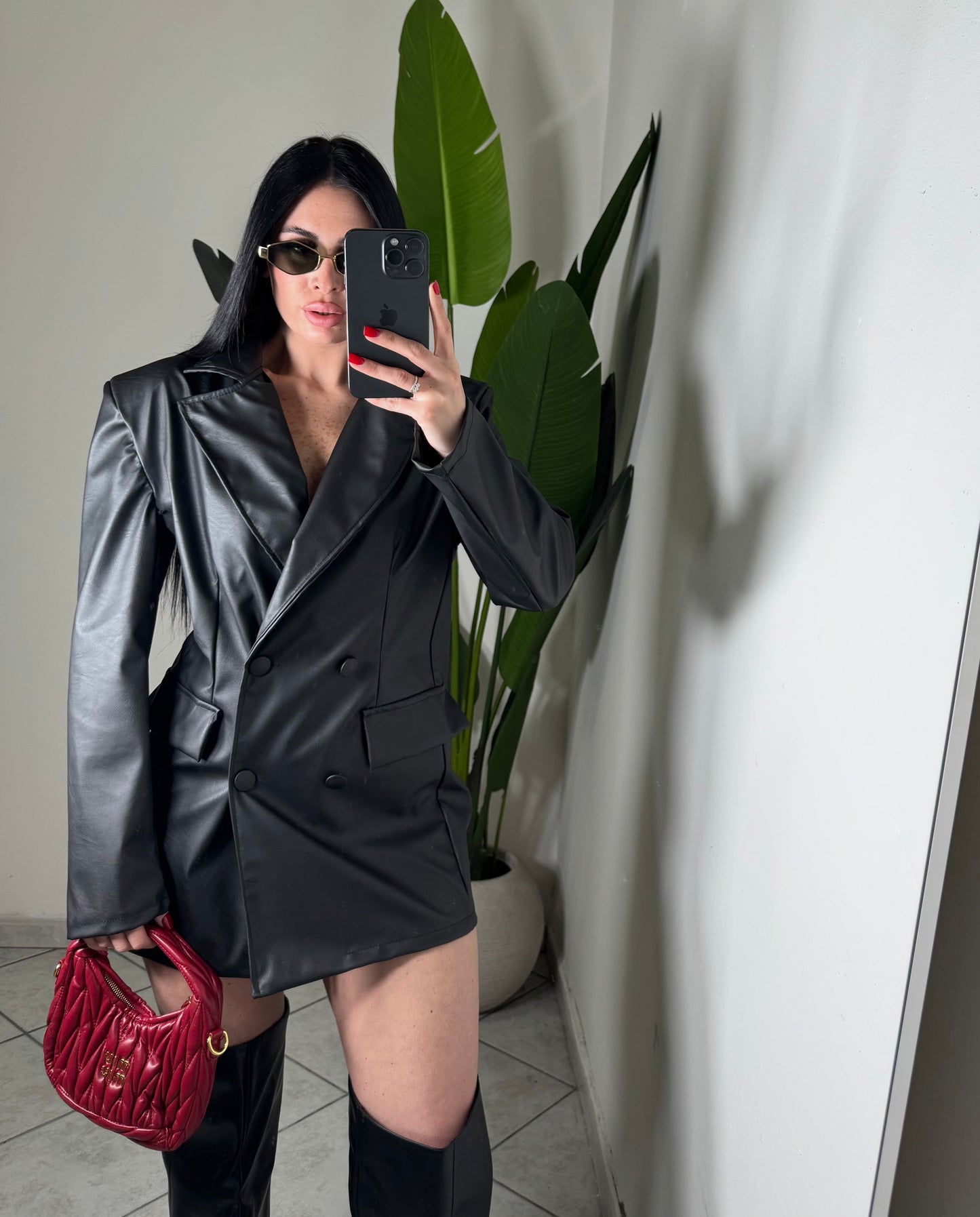 BLAZER DRESS ECO-PELLE✨