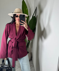 Blazer con cintura✨Bordó