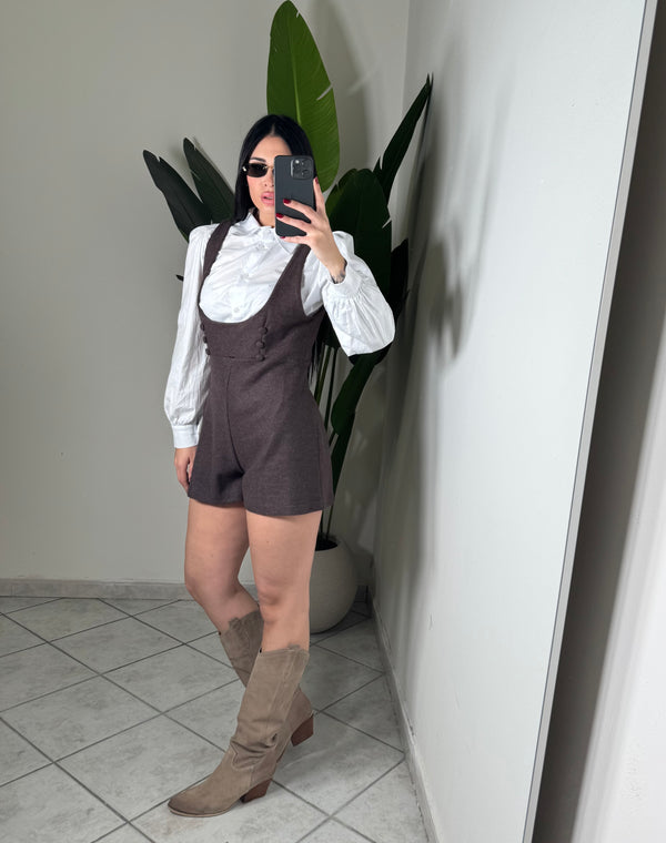 TUTINA+CAMICIA✨marrone