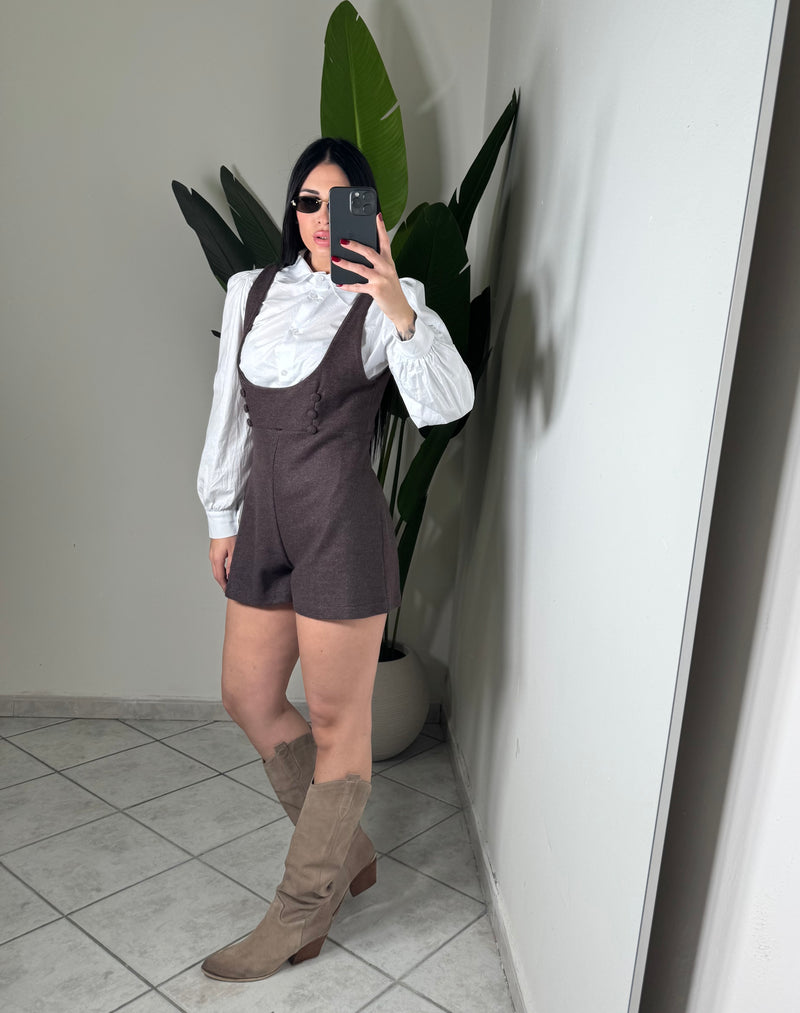 TUTINA+CAMICIA✨marrone