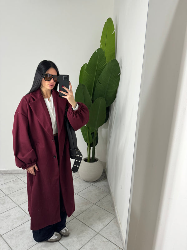 COAT BALLON BORDEAUX ✨