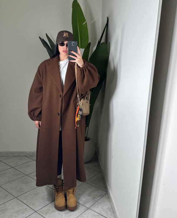 Maxi Coat ballon✨ marrone