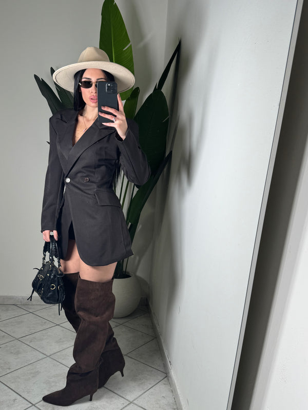 Blazer dress roby✨marrone