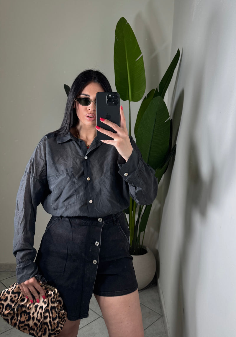 Camicia velata grigio scuro✨