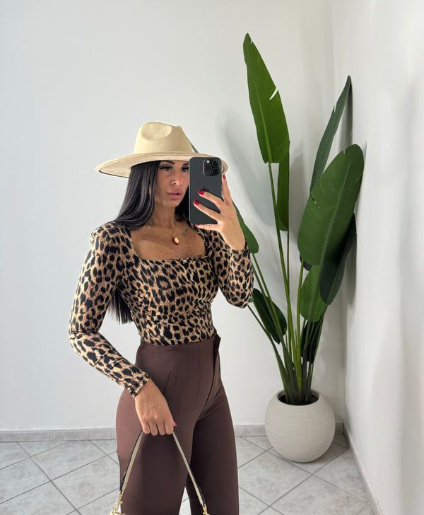 Body ANIMALIER SCOLLO QUADRATO