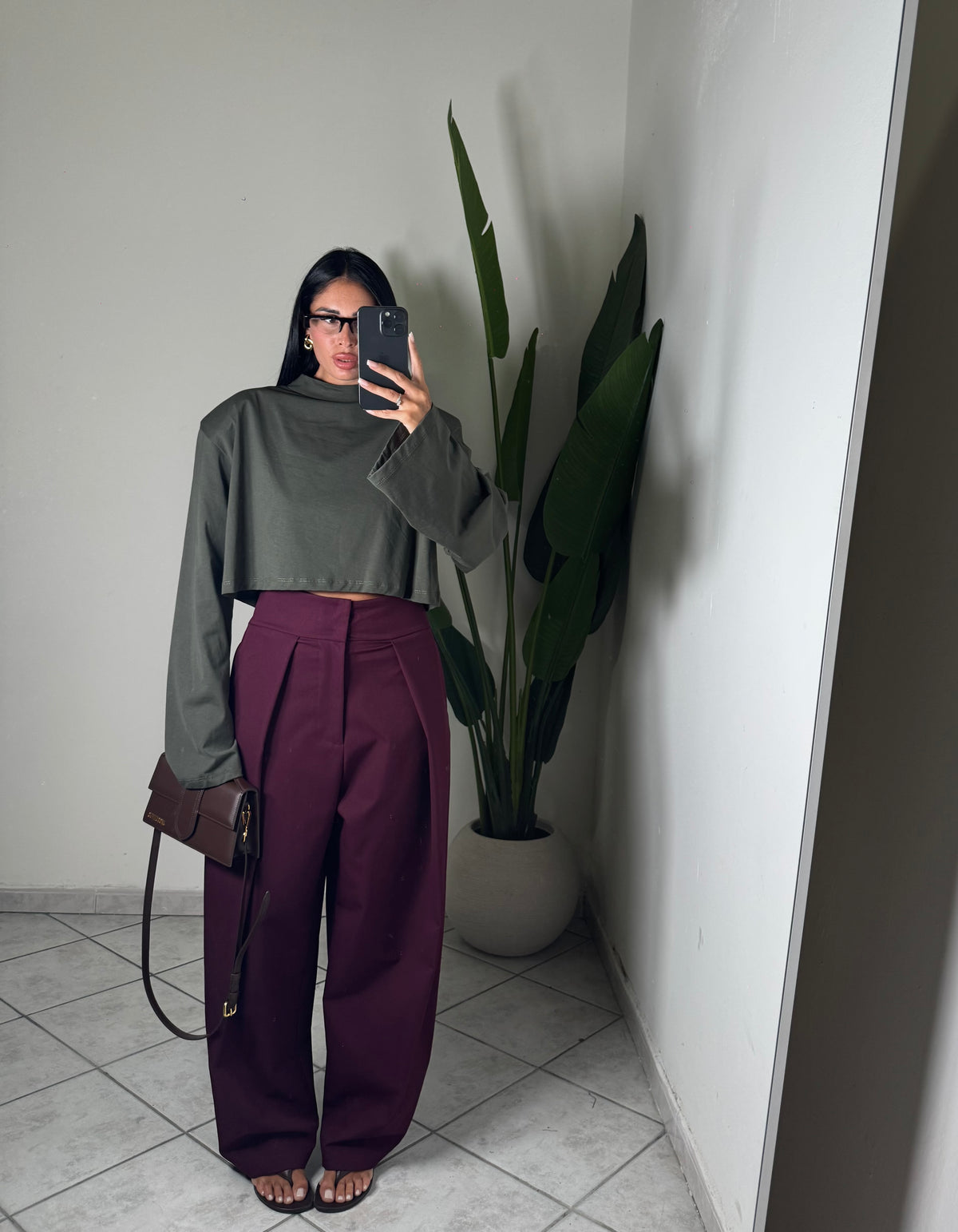 Pantalone JUST WEST ✨Bordó