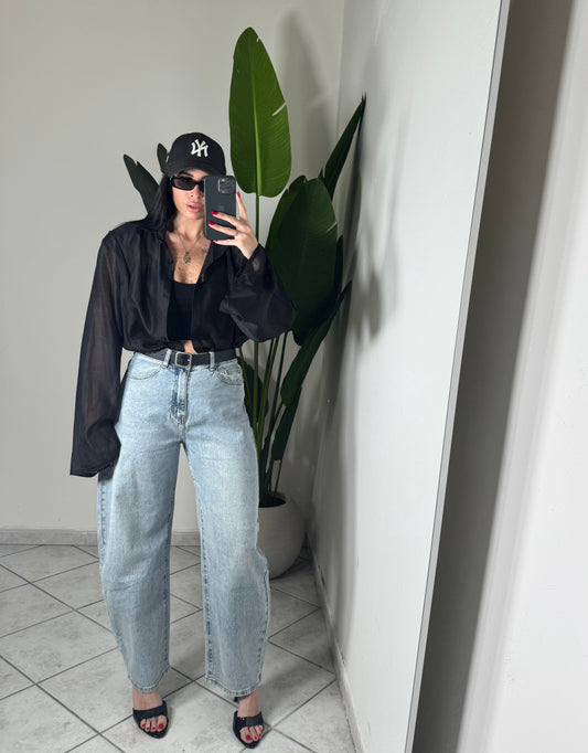 Jeans ballon con cintura