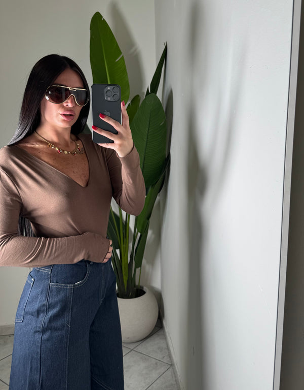 Maglia cotone scollo V✨