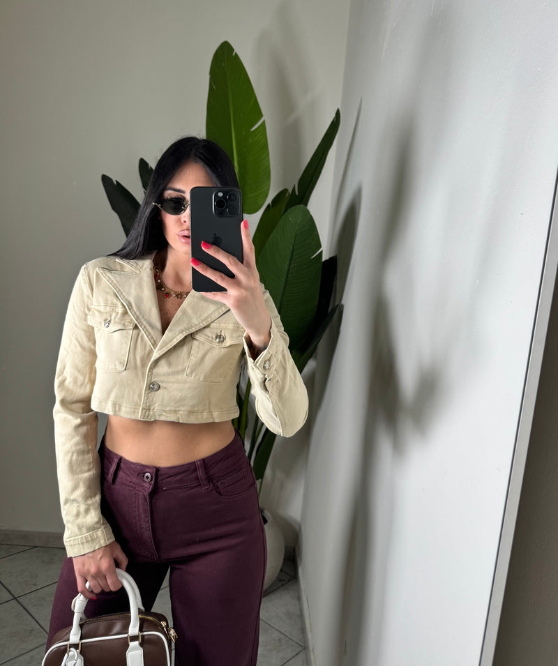 GIUBINETTO CROP MOOD ZARA BEIGE