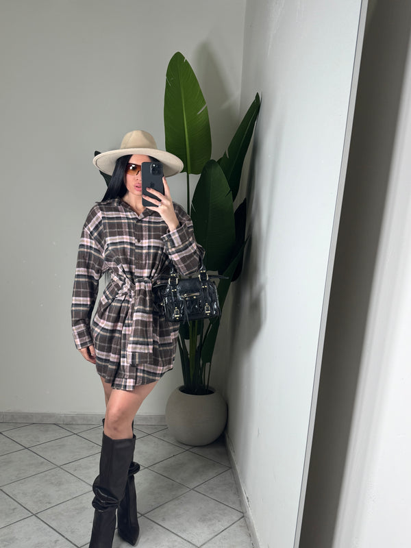 MAXI CAMICIONE FIOCCO✨marrone