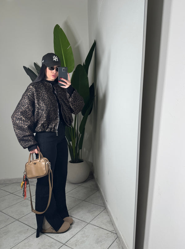 Bomber animalier scuro ✨