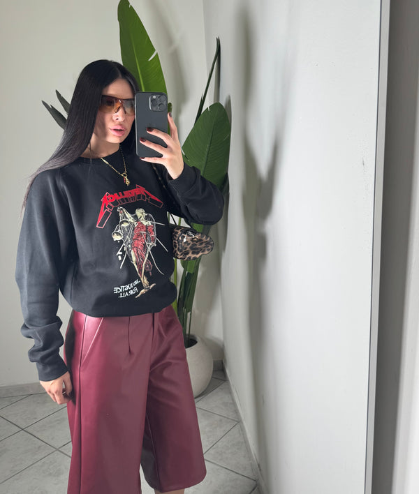 Felpa metallica✨scritta rossa