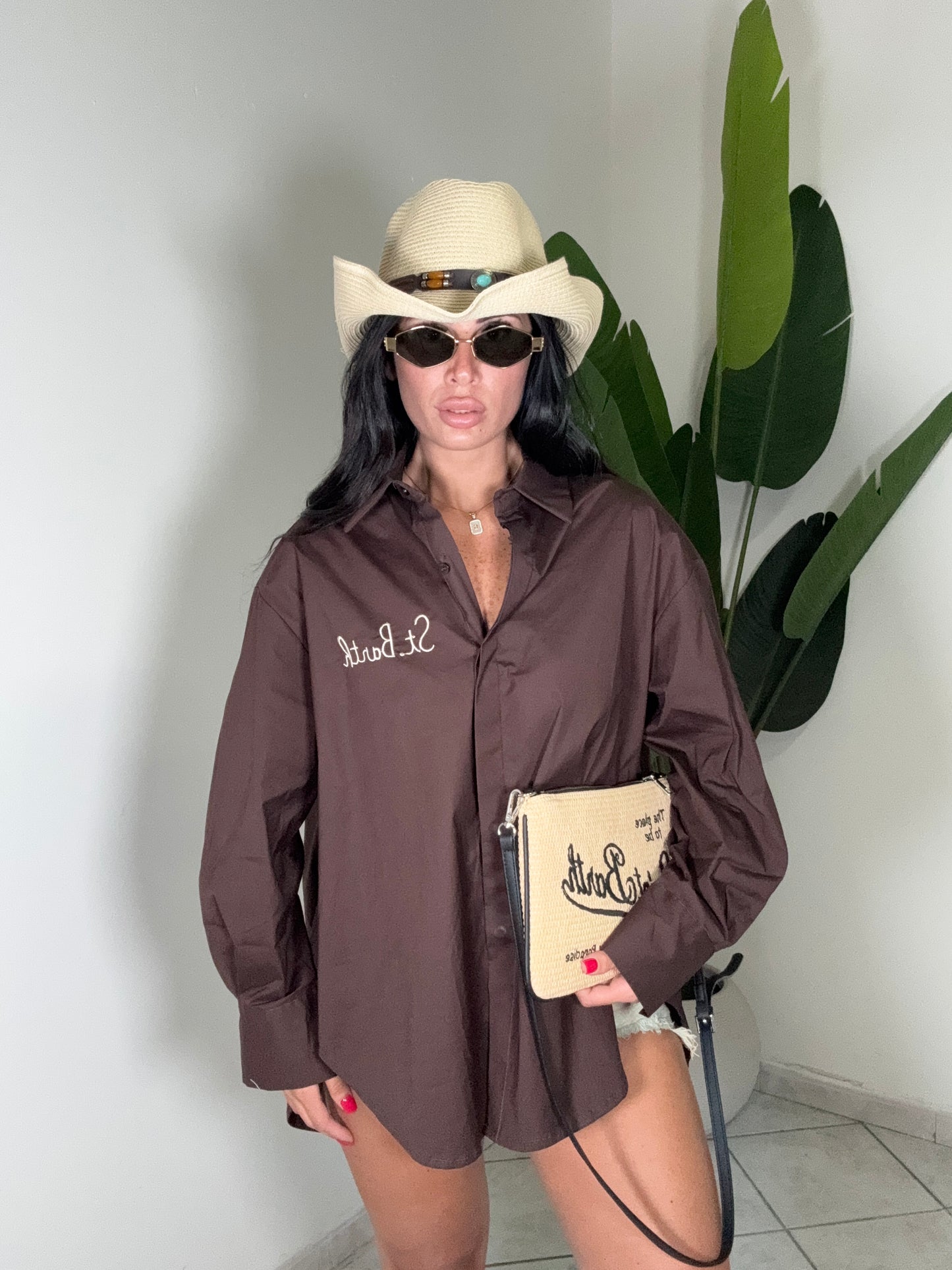 Maxi Camicia ST.BART✨marrone