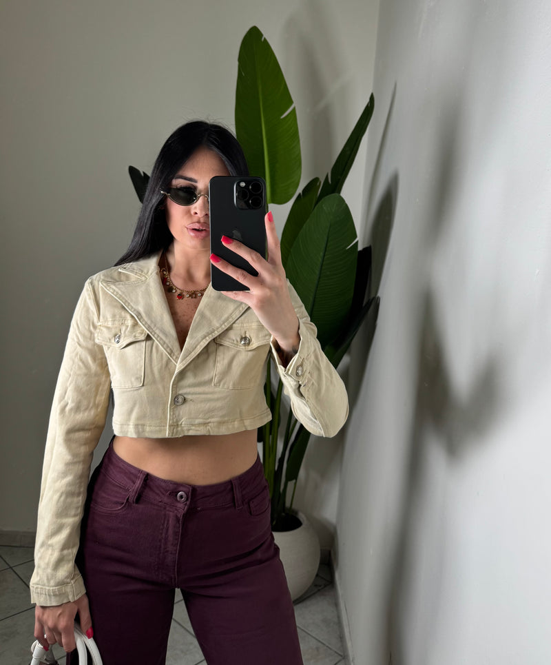 GIUBINETTO CROP MOOD ZARA BEIGE