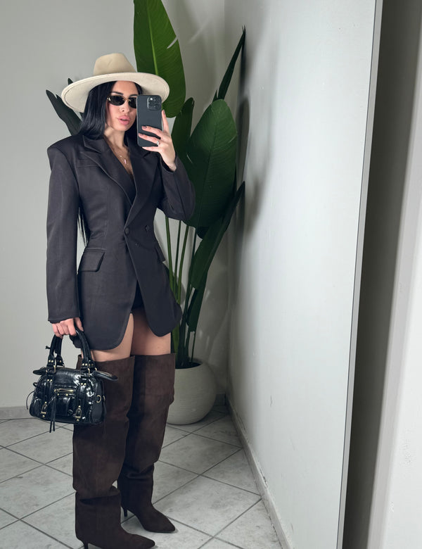 Blazer dress roby✨marrone