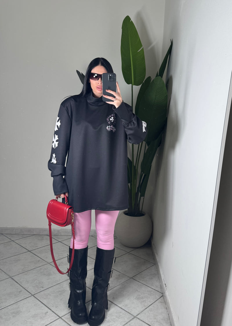 MAXI MAGLIETTONE NERO✨