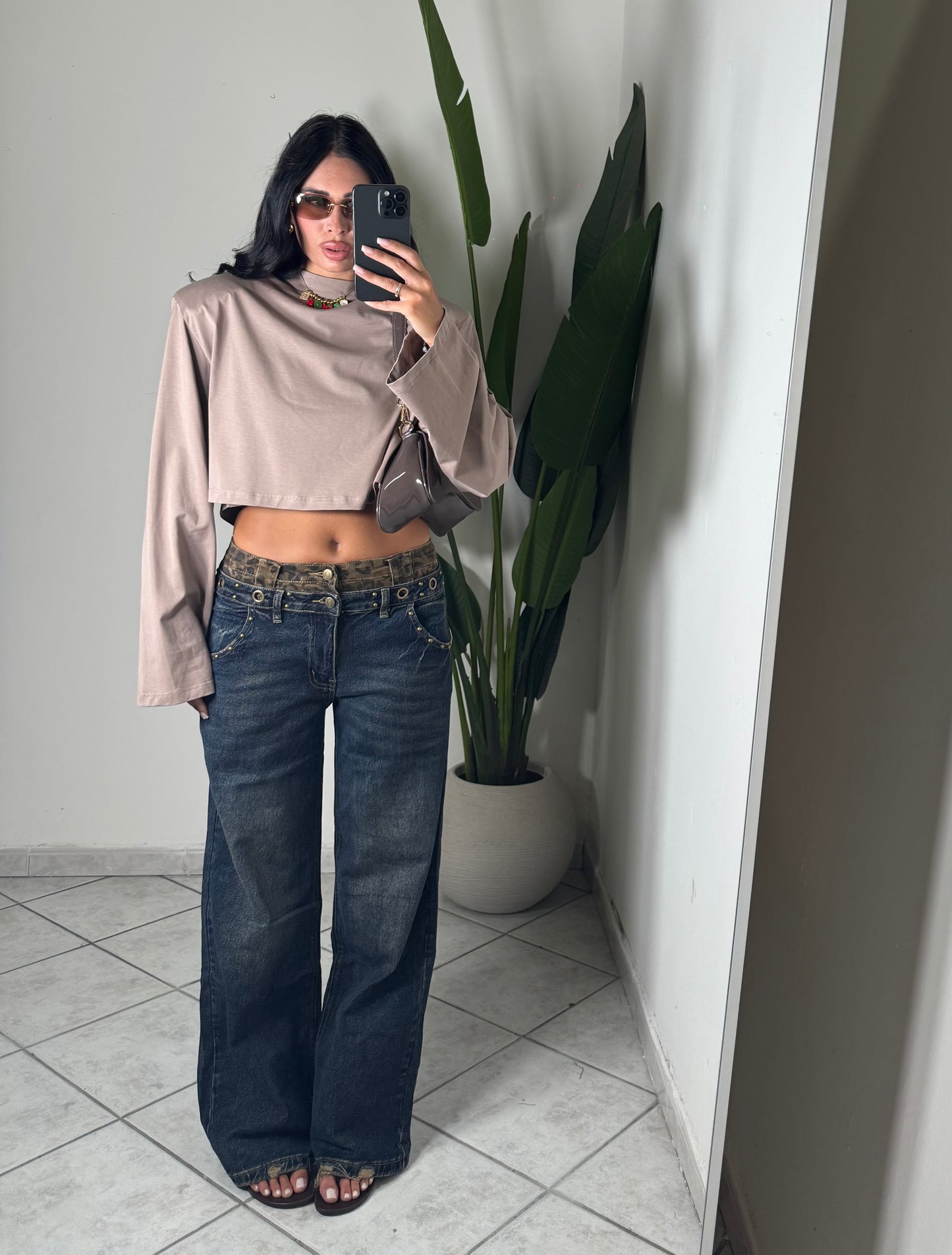 Wide leg doppia abbottonatura animalier ✨
