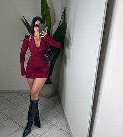 DRESS aury✨Bordó