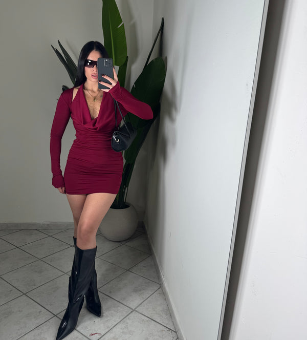 DRESS aury✨Bordó