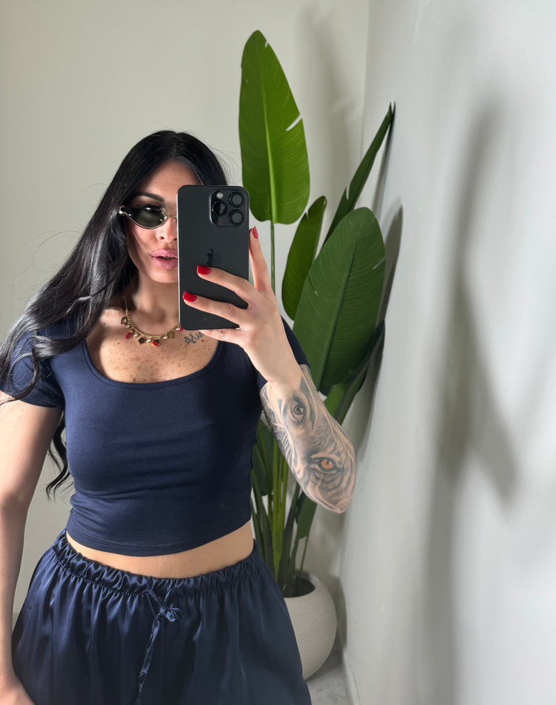 Maglia cotone collo quadrato✨