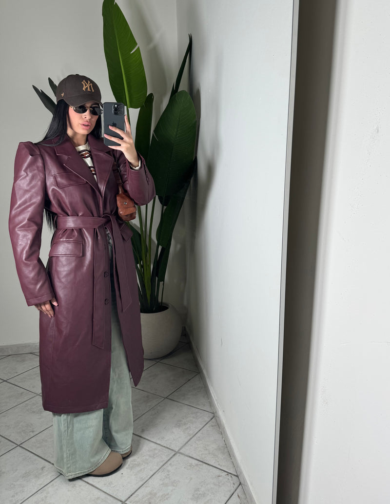 Trench Sandy✨Bordó