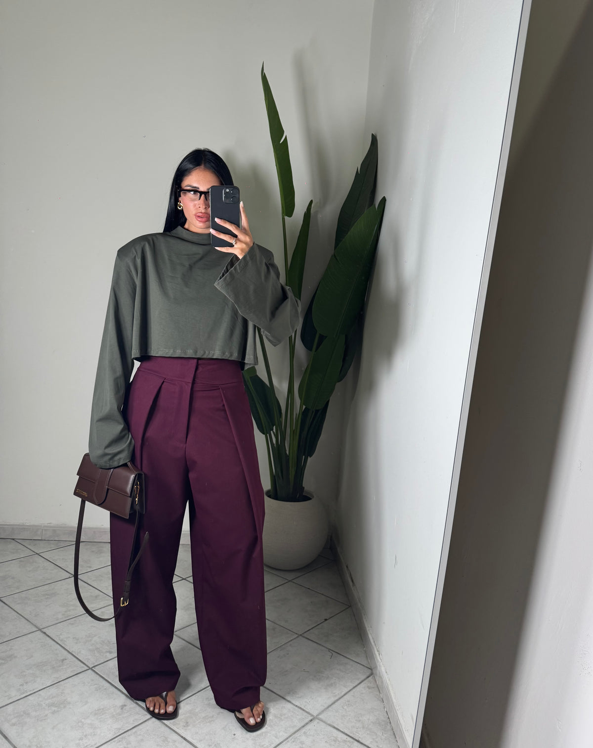 Pantalone JUST WEST ✨Bordó