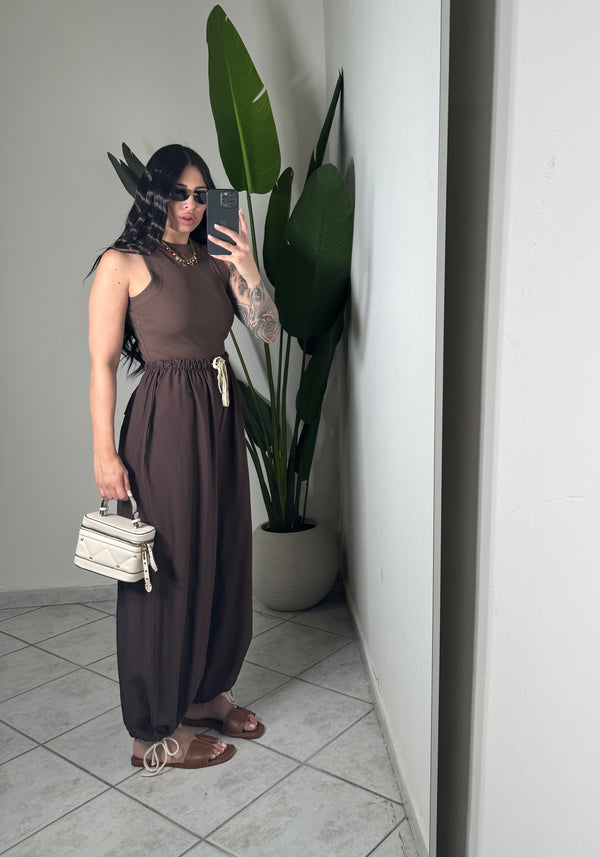 PANTALONE IN LINO CON LACCETTI ✨