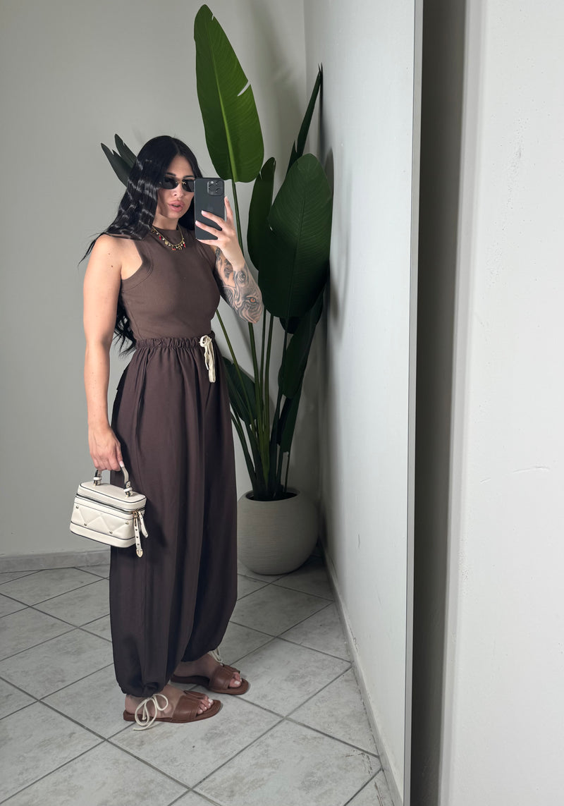 PANTALONE IN LINO CON LACCETTI ✨