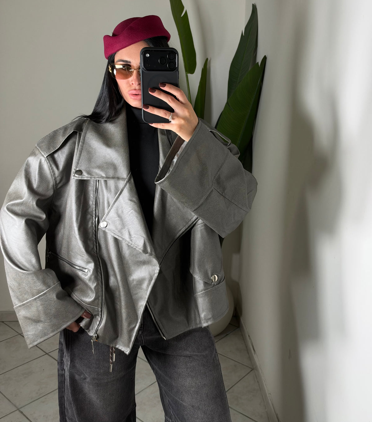 Chiodo over size✨grigio