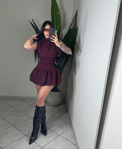 DRESS babe✨Bordó