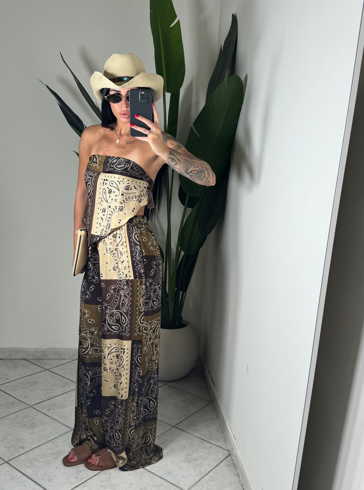 Coordinato bandana in raso✨