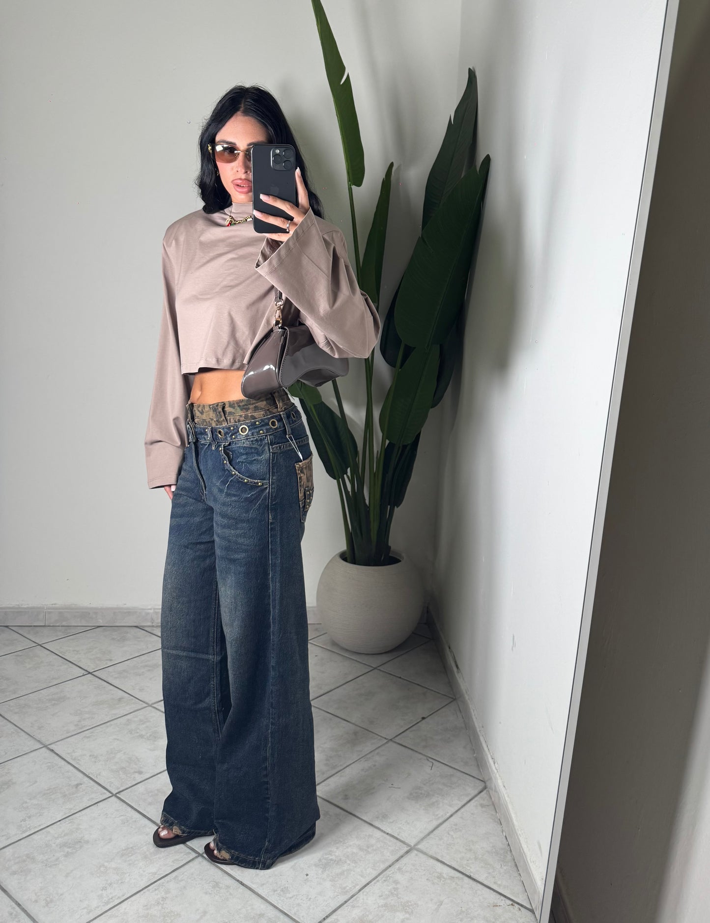 Wide leg doppia abbottonatura animalier ✨