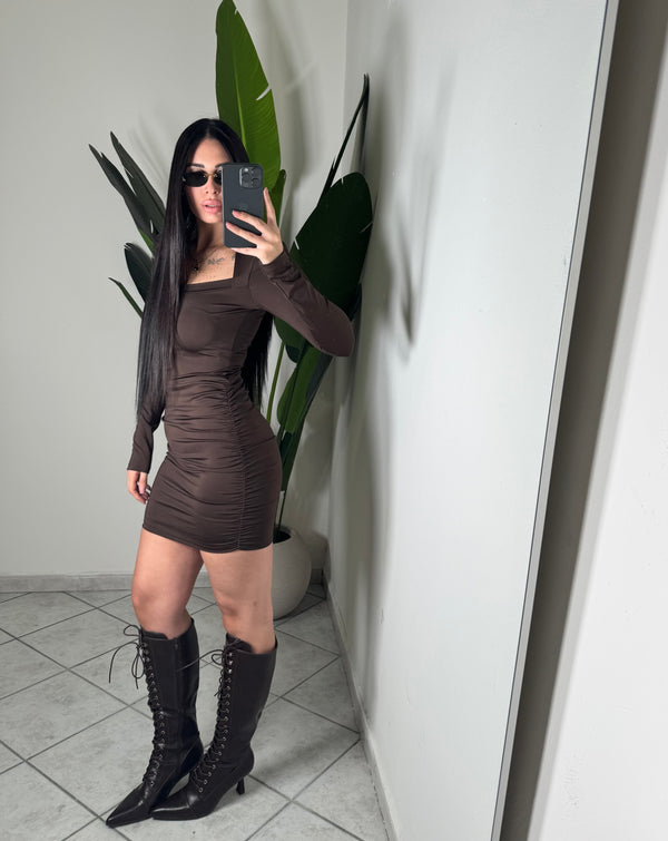 DRESS VITTY✨marrone