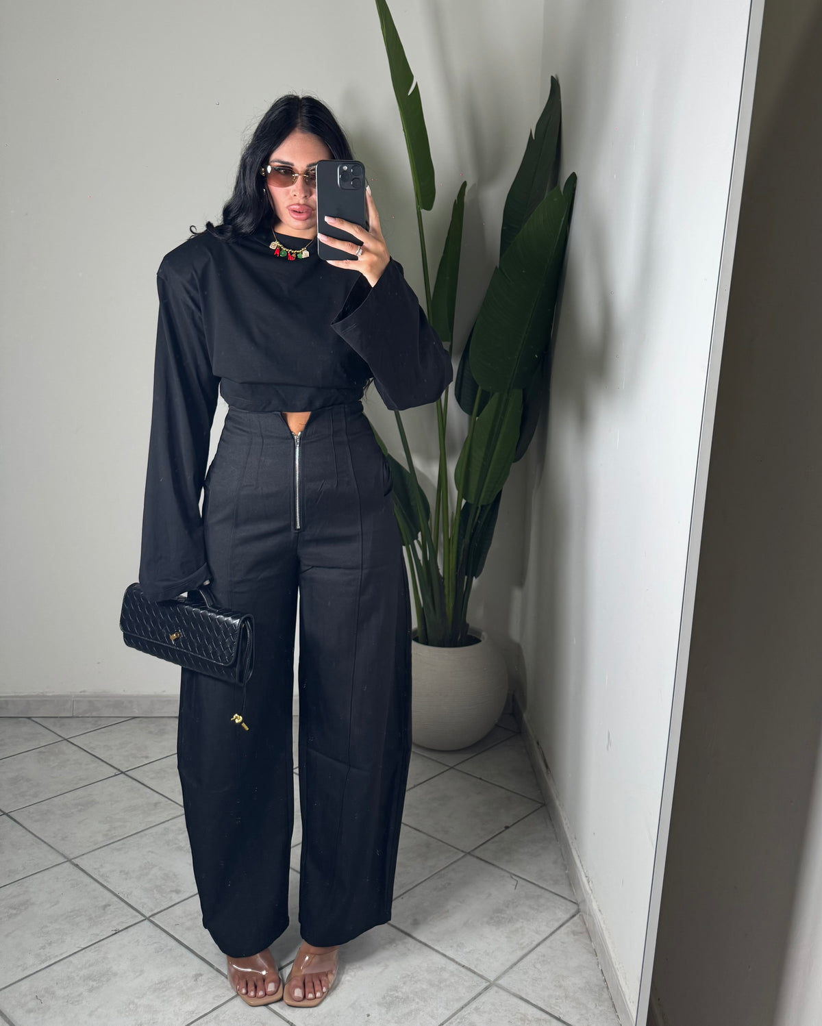 Pantalone zip✨nero