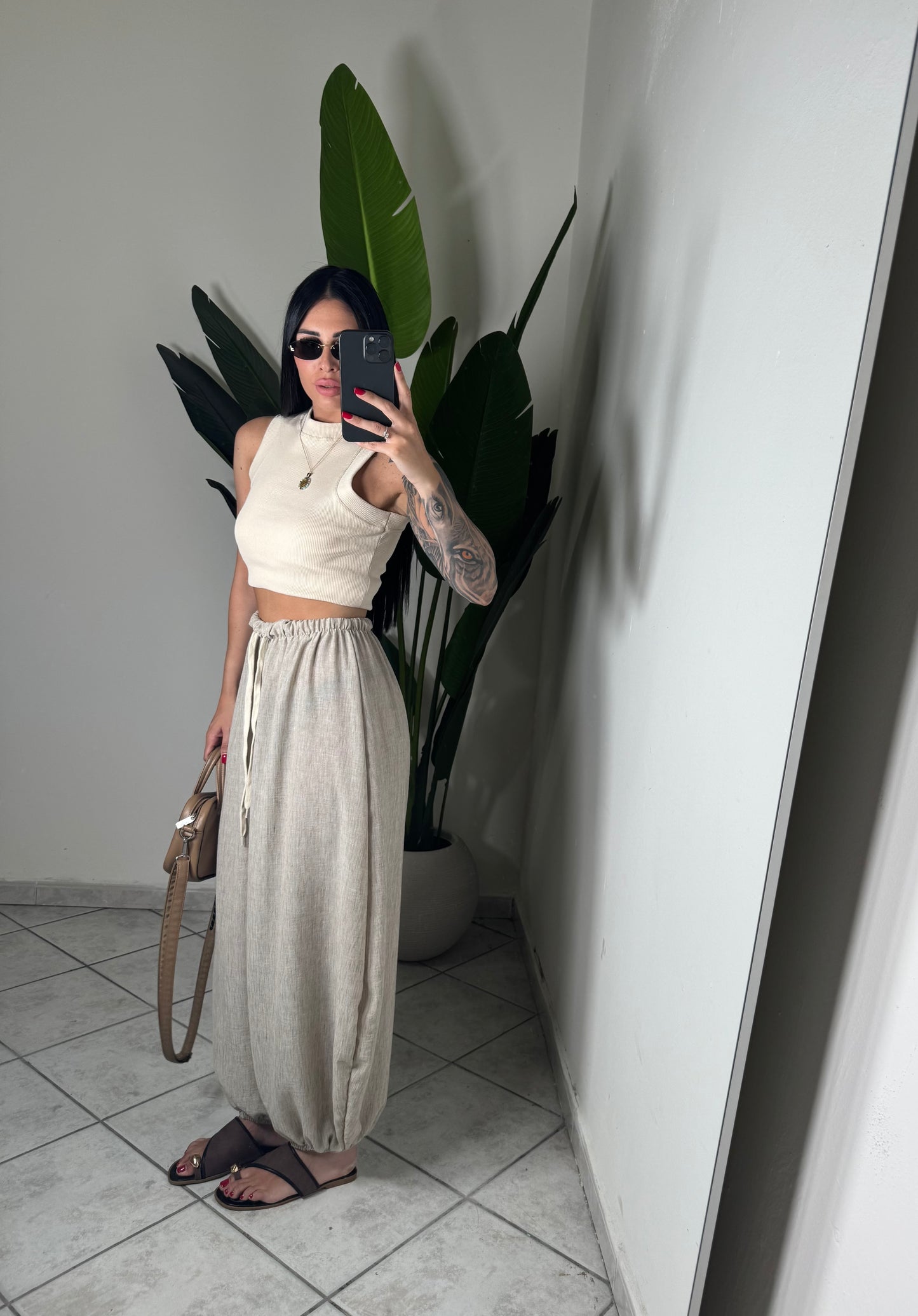 Pantalone lino ballon✨