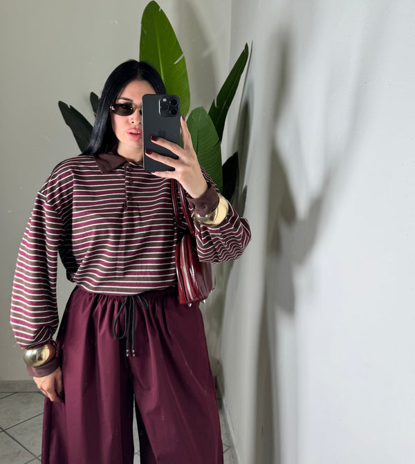 Polo Bordó e marrone✨
