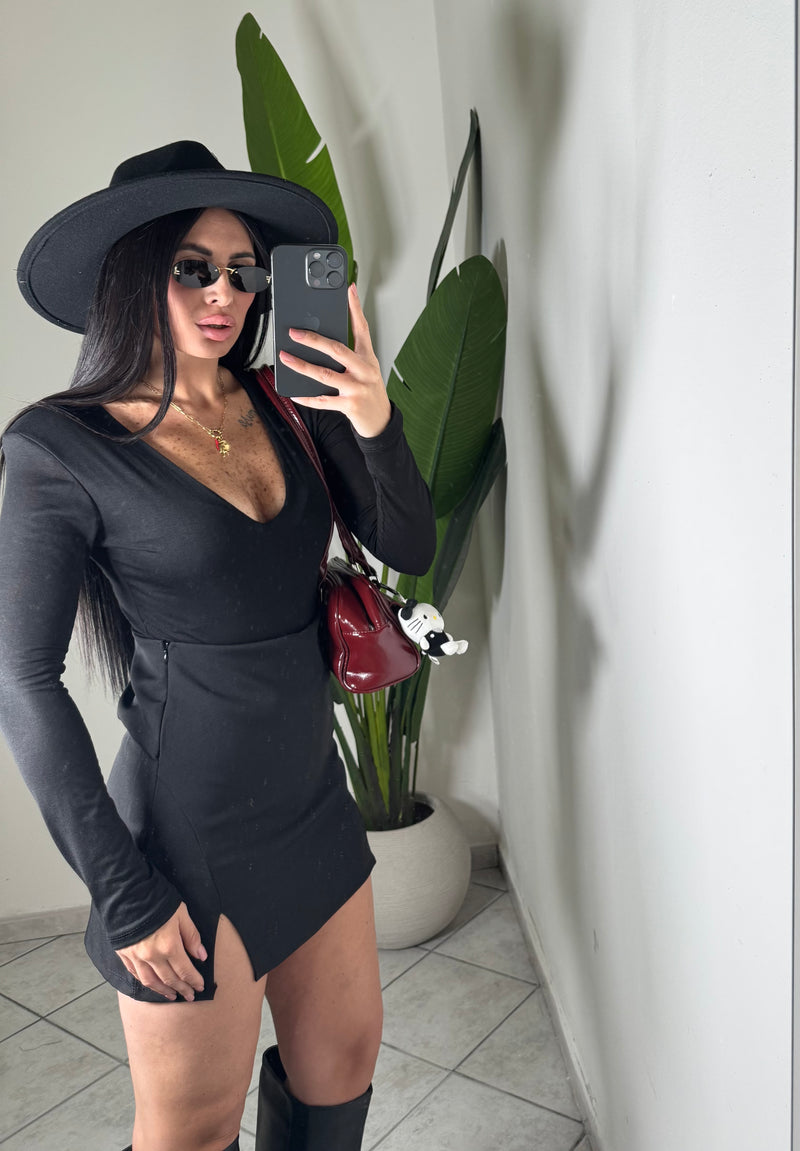 Body cotone con spalline
