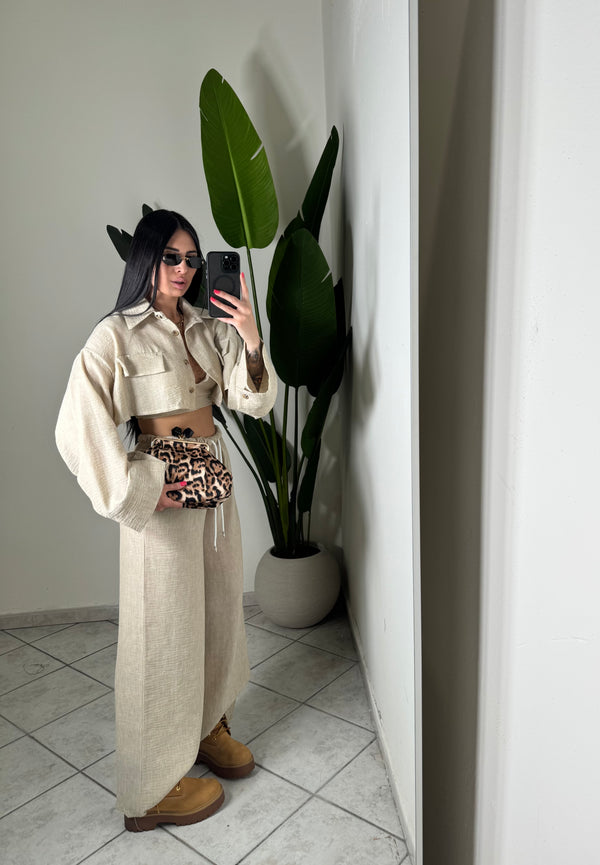 Coordinato in lino 3 pezzi✨
