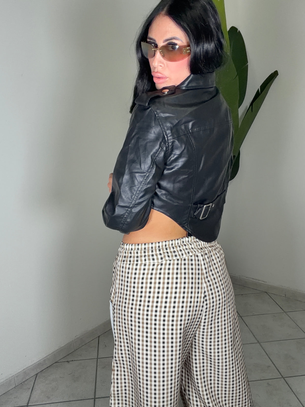 Chiodo crop✨nero