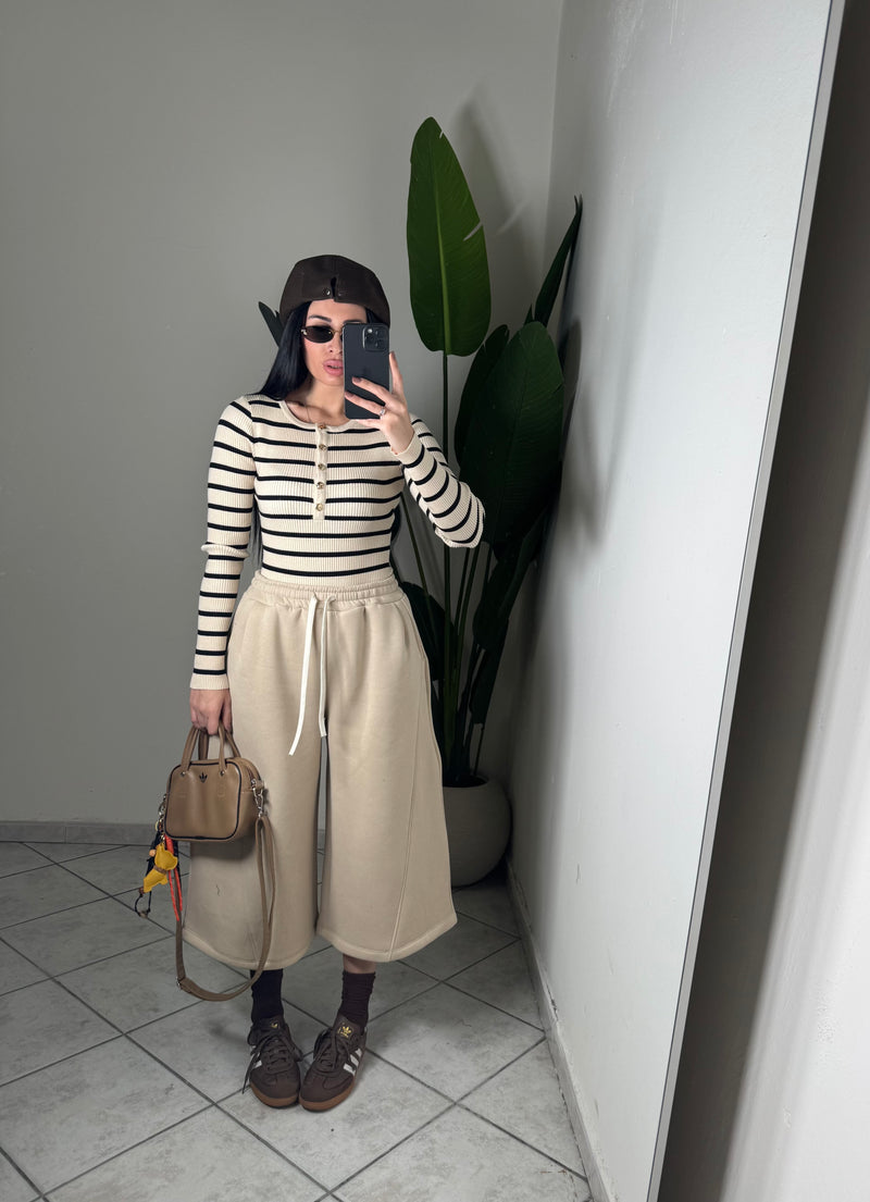 Maxi bermuda tuta✨beige