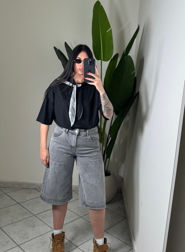 Bermuda baggy grigio✨