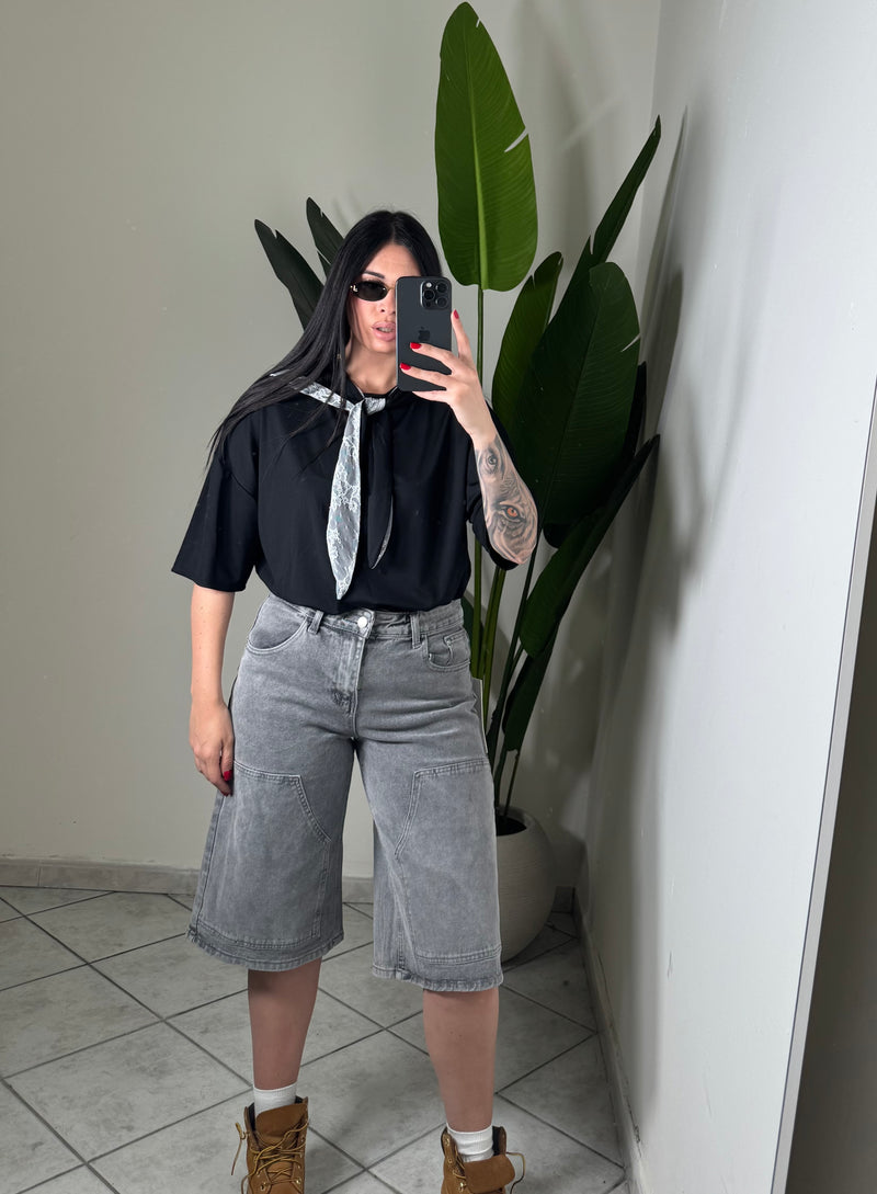 Bermuda baggy grigio✨