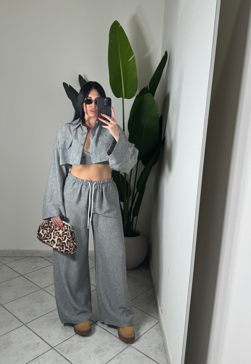 Coordinato in lino 3 pezzi✨