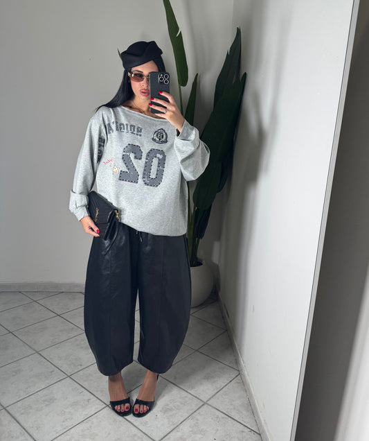Maxi bermuda eco-pelle✨nero