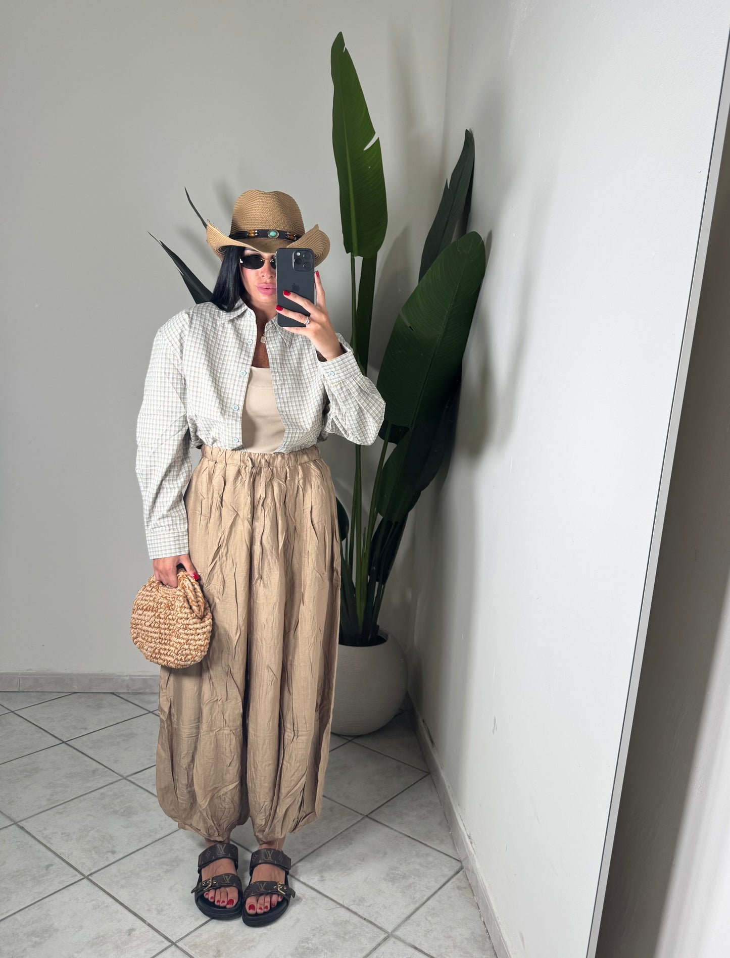 Pantalone ballon lino ✨beige