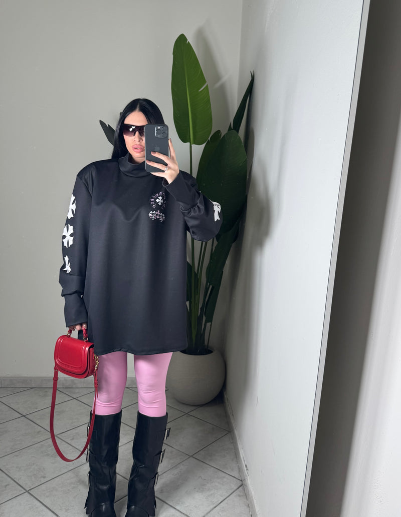 MAXI MAGLIETTONE NERO✨